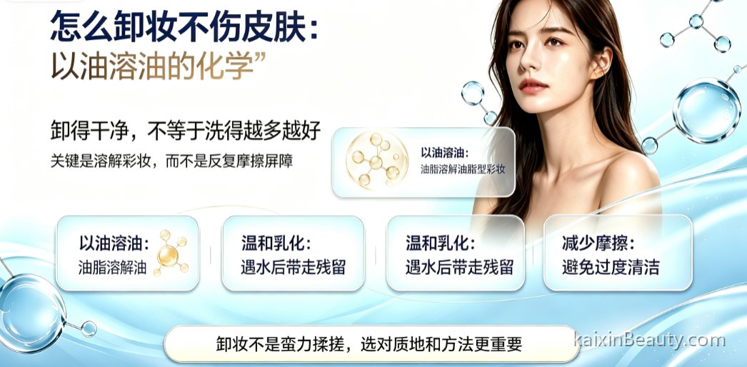 怎么卸妆不伤皮肤：以油溶油的化学