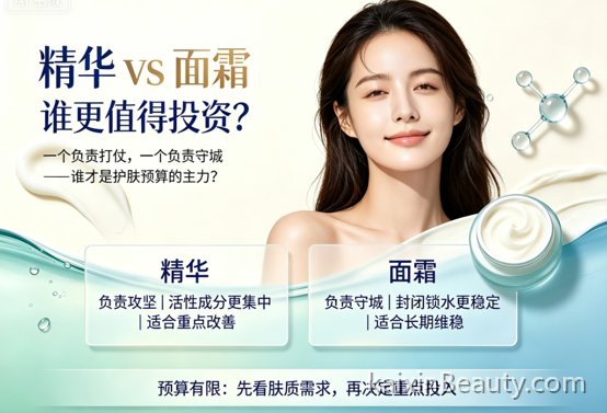 《精华 vs 面霜：谁更值得投资？》——活性物添加量的差异、质地的秘密、预算分配建议